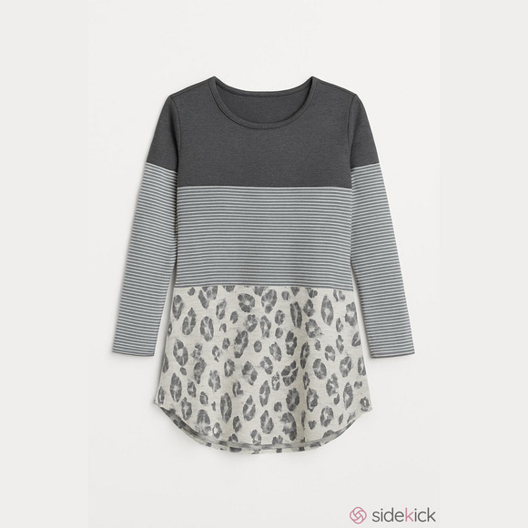 L & S cardigan top tunic boho style multicolored striped cheetah print Small - Picture 3 of 15